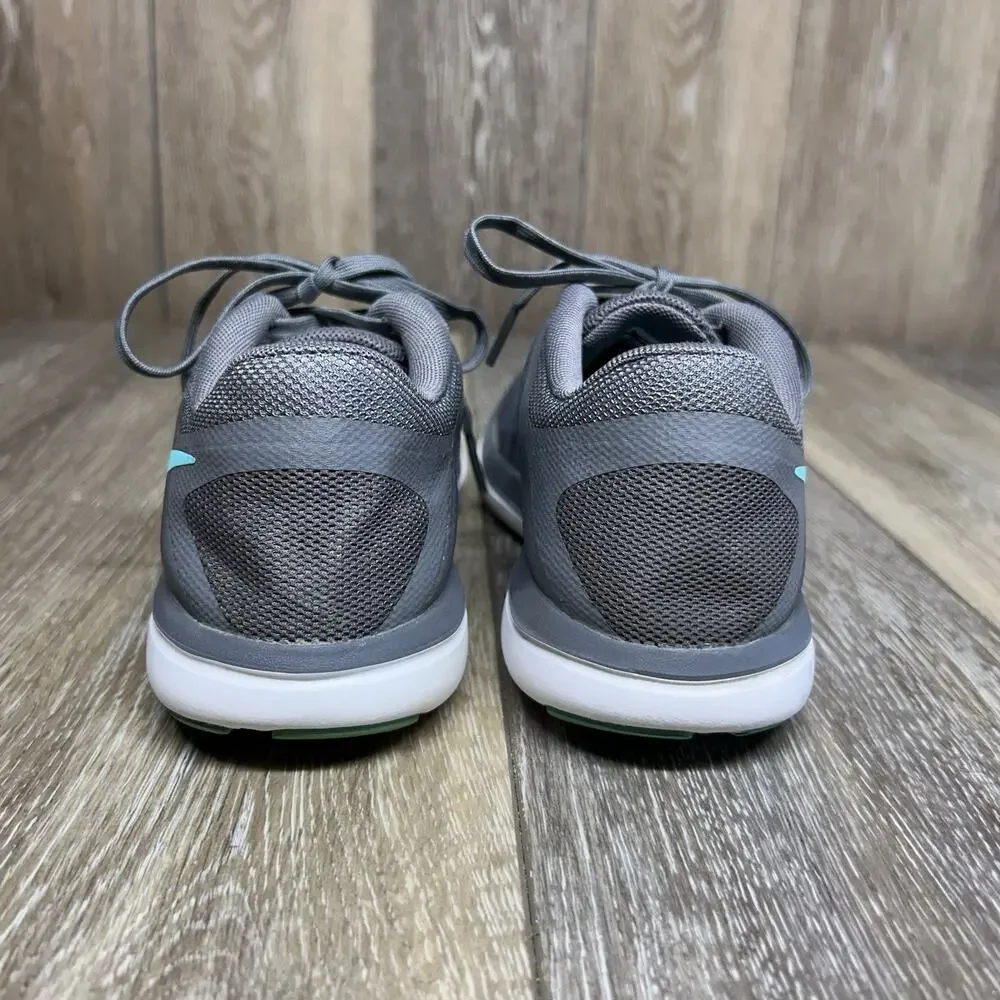Nike Flex Women's US Size 7.5 830751-013 Gray Aqua Blue Running Sneaker Shoes